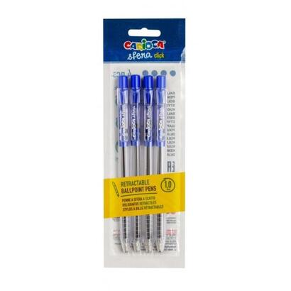 carioca-sfera-pack-de-4-boligrafos-retractiles-punta-o-1mm-click-facil-y-comodo-escritura-suave-y-fluida-color