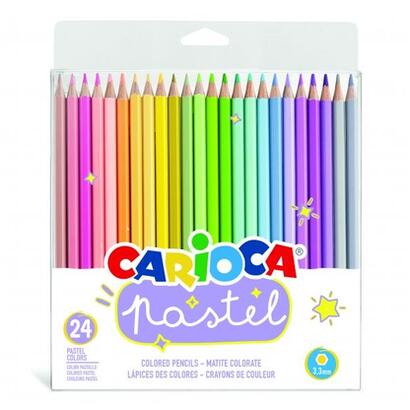 carioca-pack-de-24-lapices-de-madera-colores-pastel-cuerpo-hexagonal-colores-brillantes-y-lavables-escritura