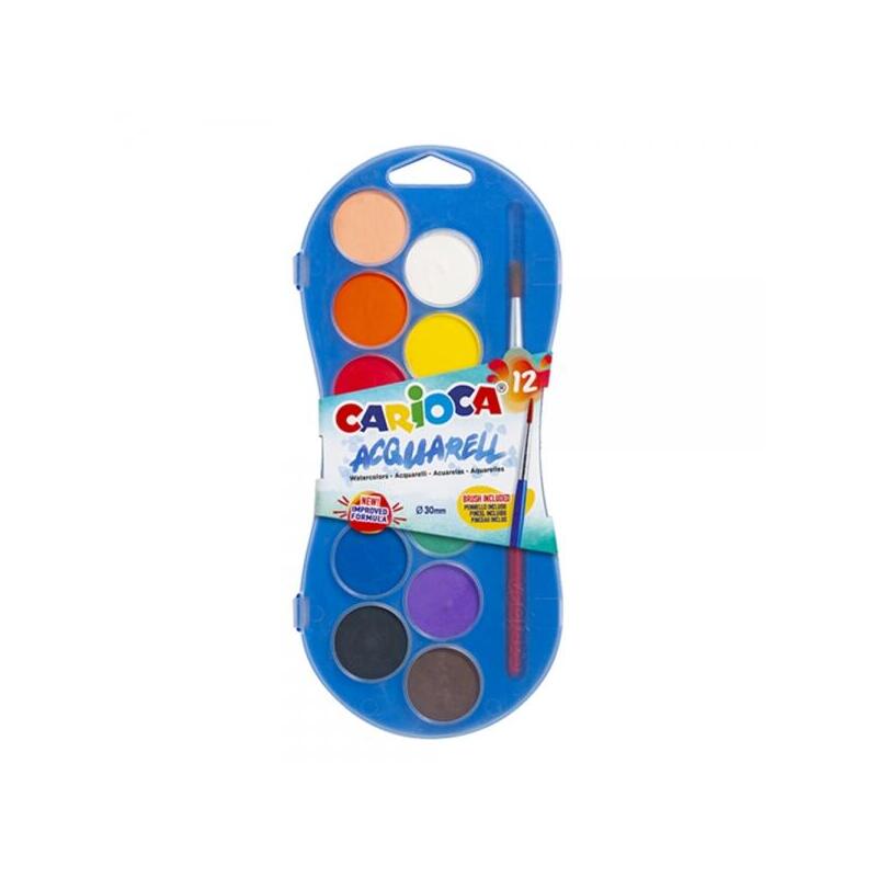 carioca-acuarela-pack-de-12-colores-en-pastilla-brillantes-facilmente-mezclables-o-30mm-varios