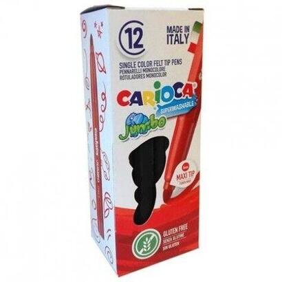 pack-de-12-unidades-carioca-rotulador-jumbo-monocolor-cuerpo-octogonal-maxi-tinta-superlavable-punta-maxi-6mm