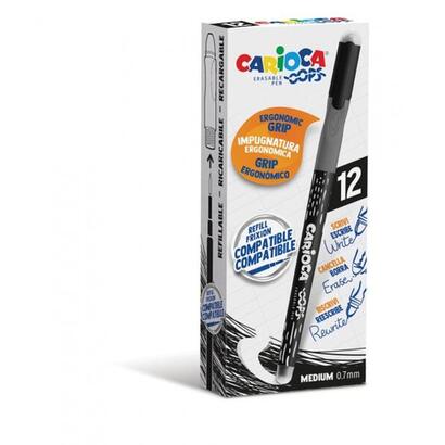 pack-de-12-unidades-carioca-oops-boligrafos-borrables-tinta-negra-termo-sensible-empunadura-ergonomica-triangular-
