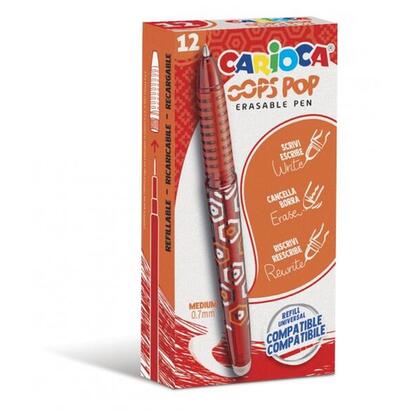 pack-de-12-unidades-carioca-oops-boligrafos-borrables-tinta-termo-sensible-empunadura-texturizada-punta-de-07mm