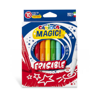 carioca-magic-markers-pack-de-10-rotuladores-magicos-erasable-tinta-magica-cambia-de-color-incluye-rotulador-magink