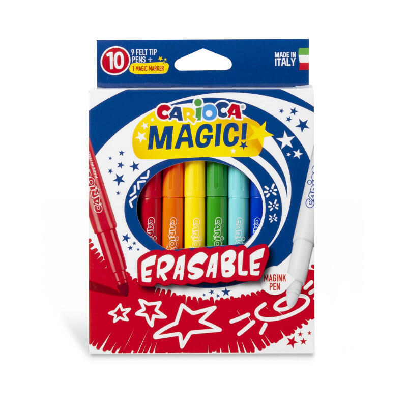carioca-magic-markers-pack-de-10-rotuladores-magicos-erasable-tinta-magica-cambia-de-color-incluye-rotulador-magink