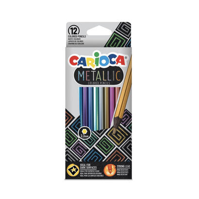 carioca-metallic-pack-de-12-lapices-hexagonales-metalicos-colores-cubrientes-ideales-para-superficies-oscuras-