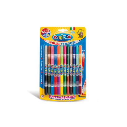 carioca-bicolor-pack-de-12-rotuladores-dos-colores-por-rotulador-tinta-superlavable-punta-conica-para-doble-trato