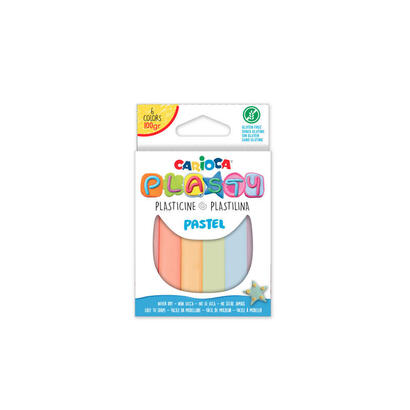 carioca-pack-de-6-plastilinas-colores-pastel-facil-de-usar-no-se-seca-reutilizable-colores-brillantes-y