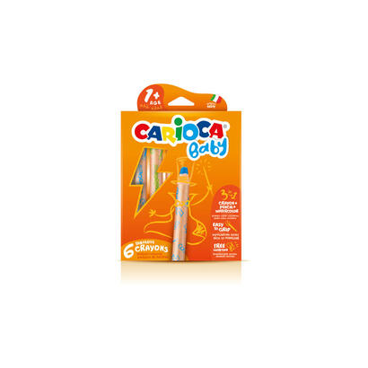 carioca-baby-1-3in1-pack-de-6-lapices-lapiz-cera-y-acuarela-en-uno-cuerpo-extragrande-acuarelables-sacapuntas