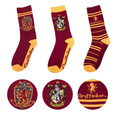 cinereplicas-set-of-3-gryffindor-socks-unisex-rojo-amarillo-3-pares