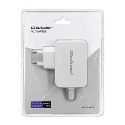 qoltec-51039-charger-65w-5-203v-2-325a-usb-tipo-c-pd-white