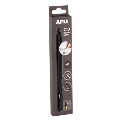 apli-infinite-pencil-pack-de-lapiz-infinito-hb-mina-de-recambio-tapon-protector-para-escribir-hasta-16km-color