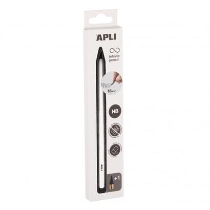 apli-infinite-pencil-pack-de-lapiz-infinito-hb-mina-de-recambio-tapon-protector-para-escribir-hasta-16km-color