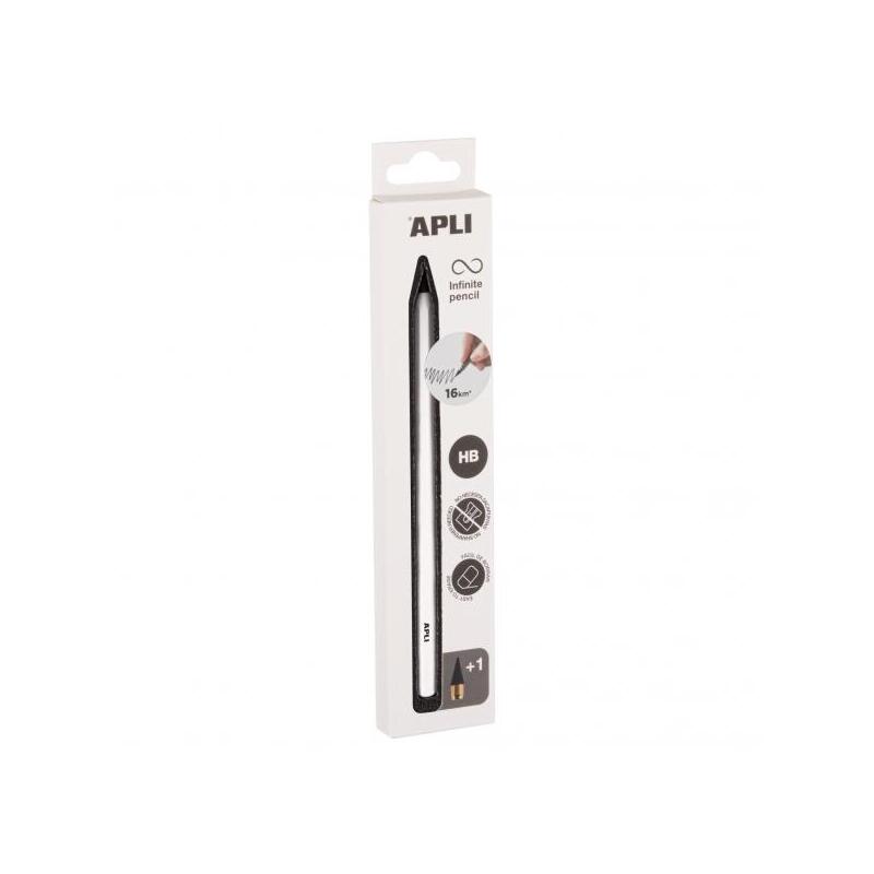 apli-infinite-pencil-pack-de-lapiz-infinito-hb-mina-de-recambio-tapon-protector-para-escribir-hasta-16km-color