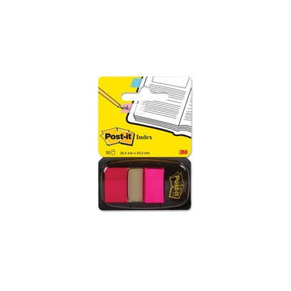 post-it-index-680-dispensador-1x50-rosa-brillante-12u-