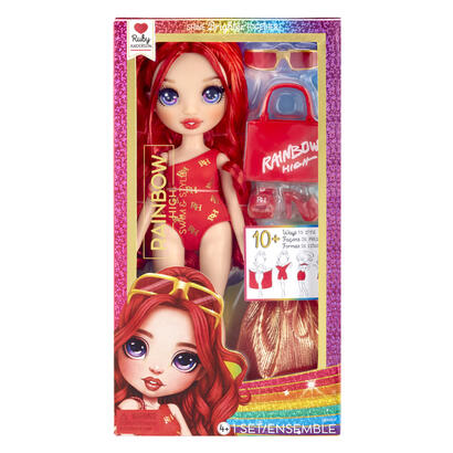 muneca-mga-entertainment-rainbow-high-swim-style-ruby-rojo-507277-euc