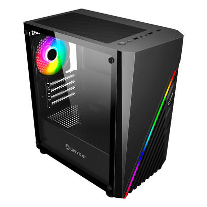 caja-pc-unykach-mini-glayze-micro-atx-iluminacion-argb-ventana-lateral-cristal-templado-usb-a-2030-y-audio-1