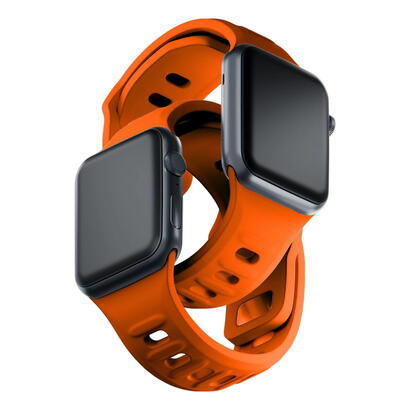 384041-mm-orange-3mk-silicone-watch-strap-for-apple