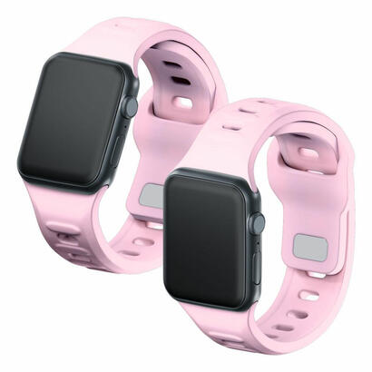 384041-mm-powder-pink-3mk-silicone-watch-strap-for-apple