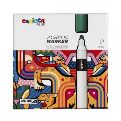 carioca-plus-pack-de-8-marcadores-acrilicos-punta-2mm-colores-surtidos