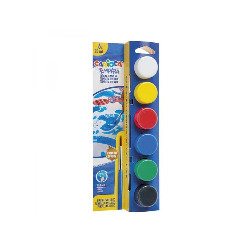 carioca-pack-de-6-temperas-en-botes-25-ml-pincel-incluido-superlavables-mezclable-colores-surtidos