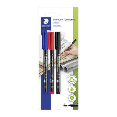 staedtler-rotulador-permanente-lumocolor-317-s-blister-3-ud-azul-negro-rojo