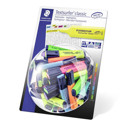staedtler-marcador-fluorescente-364-textsurfer-classic-colores-surtidos-expositor-100u-