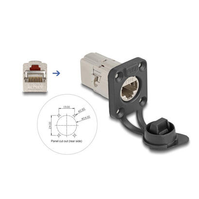 delock-67061-conector-empotrable-rj45-tipo-d-cat6a-stp-con-tapa-protectora-ip66-resistente-al-polvo-y-al-agua