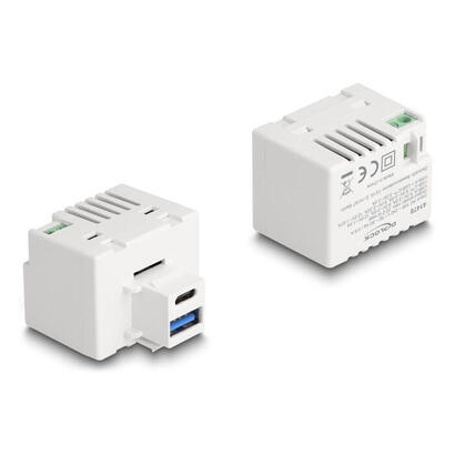 delock-41478-modulo-keystone-con-puerto-de-carga-usb-tipo-a-y-usb-type-c-pd-20-w-blanco