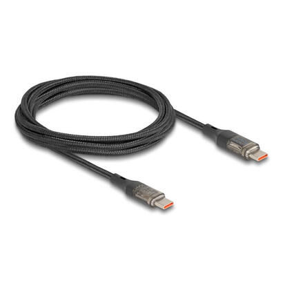 delock-85409-cable-de-de-datos-y-carga-rapida-usb-20-usb-type-c-macho-a-macho-pd-30-100-w-con-indicacion-de-potencia-transparent