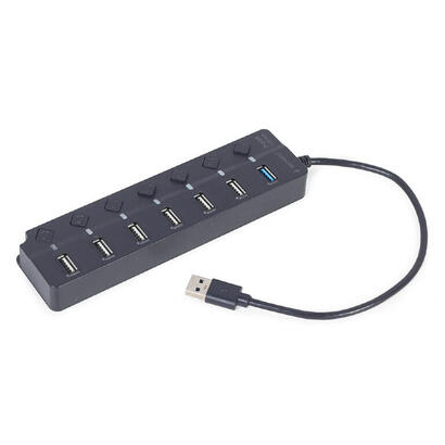 gembird-hub-7-puertos-usb-1-x-usb-31-6-x-usb-20-with-switches-black-uhb-u3p1u2p6p-01