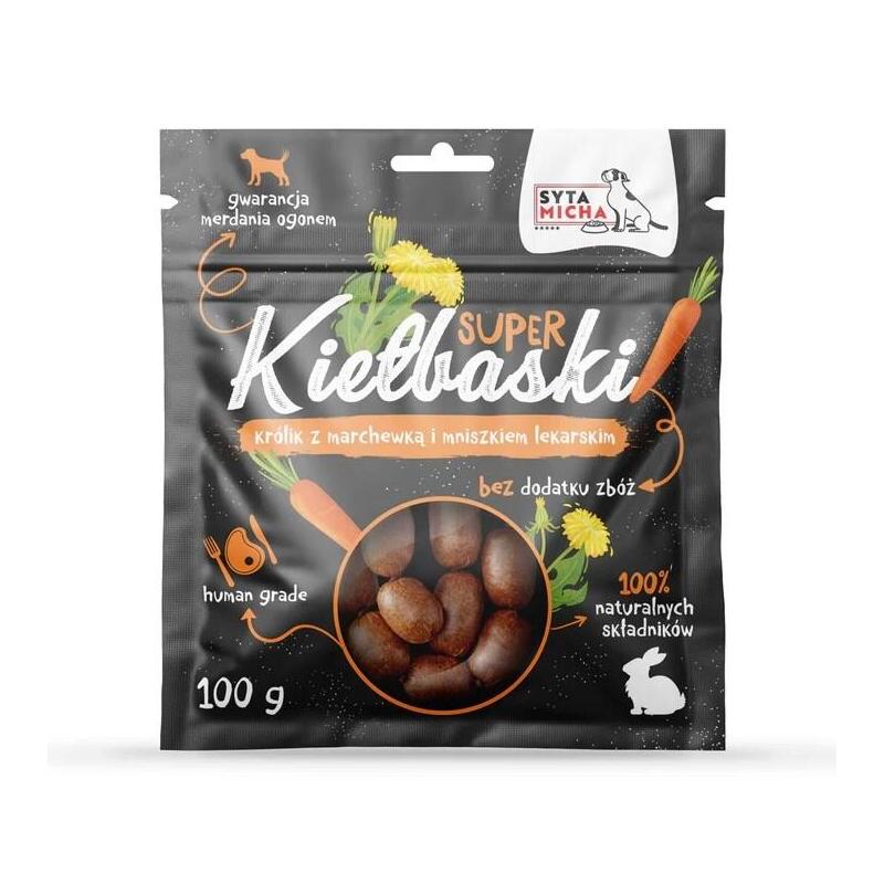 premio-para-perros-syta-micha-great-sausages-with-rabbit-carrot-and-dandelion-100g