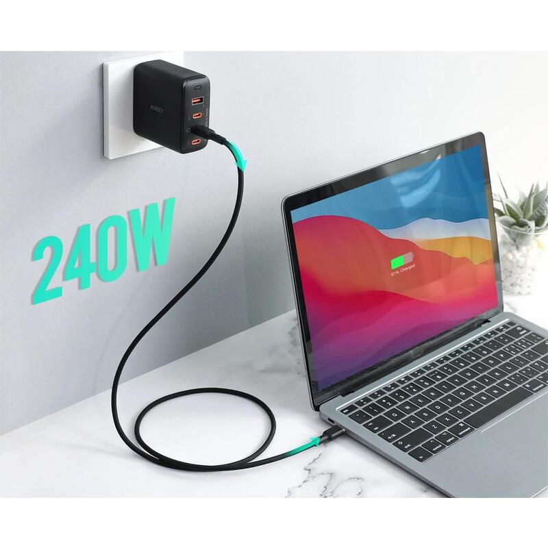 aukey-cb-scc241-usb-c-power-delivery-pd-240w-5a-20v-1m-nylon-negro