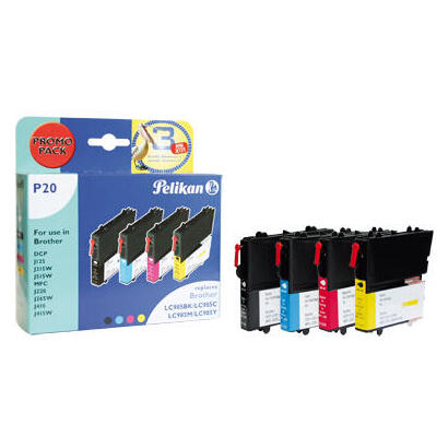 pelikan-cartucho-brother-p20-lc985-multipack-compatible