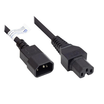 good-connections-p1450-s010-cable-de-transmision-negro-1-m-c14-acoplador-c15-acoplador
