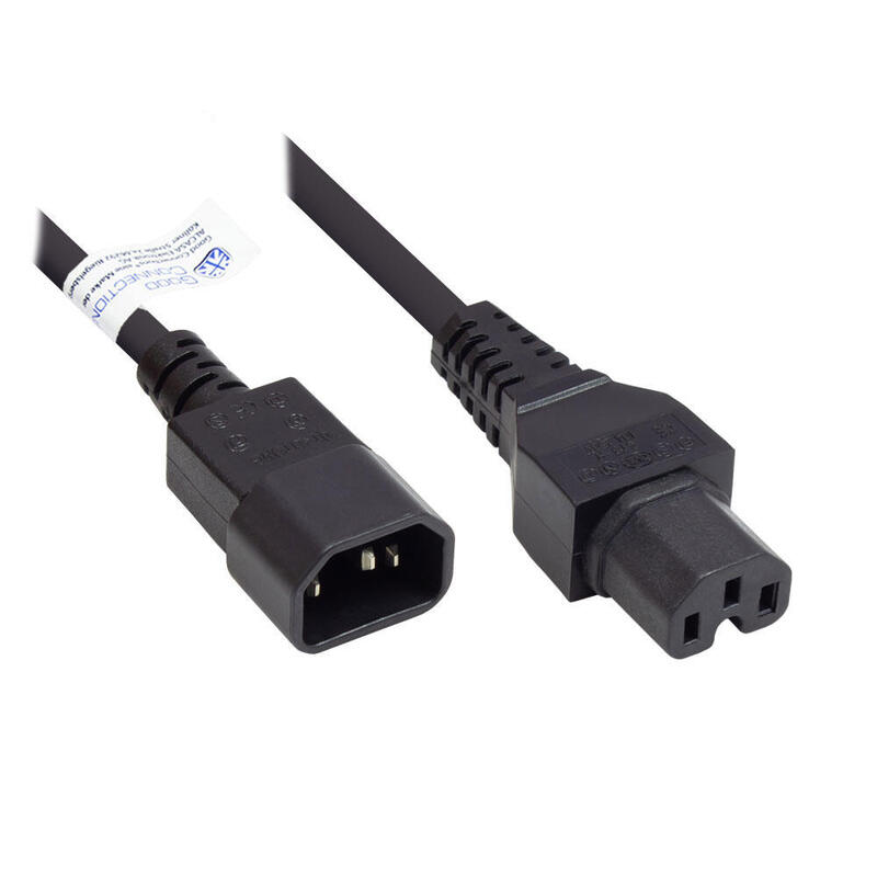 good-connections-p1450-s010-cable-de-transmision-negro-1-m-c14-acoplador-c15-acoplador