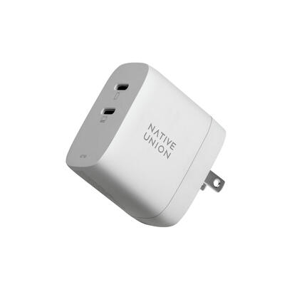 native-union-67w-dual-usb-c-fast-gan-pd-wall-charger-white