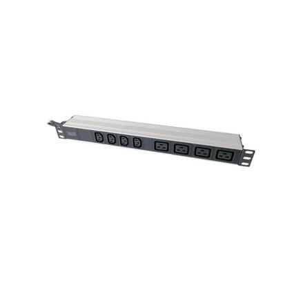 digitus-1u-aluminum-pdu-rackmountable-4x-c13-4x-c19-2x-16a-plug-250vac-50-60hz-open-end