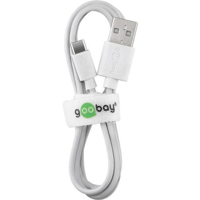 goobay-juego-de-carga-usb-c-5-vatios-cargador-blanco-cable-de-1-metro-usb-a-usb-c-45300