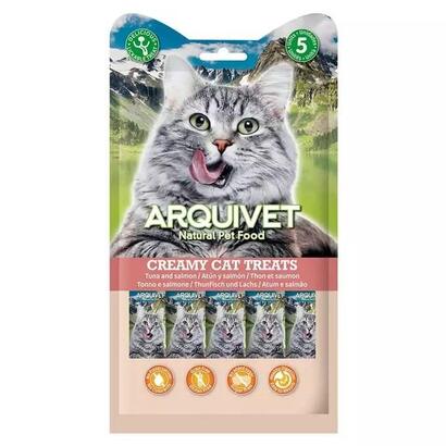 golosina-para-gatos-arquivet-snack-cremoso-con-atun-y-salmon-5x14-g