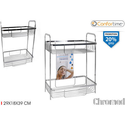 estanteria-bano-2-bandejas-chromed-confortime