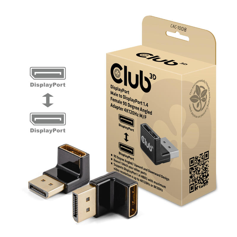 club3d-adaptador-dp-dp-14-90-abgewinkelt-4k120hz-m-h-retail