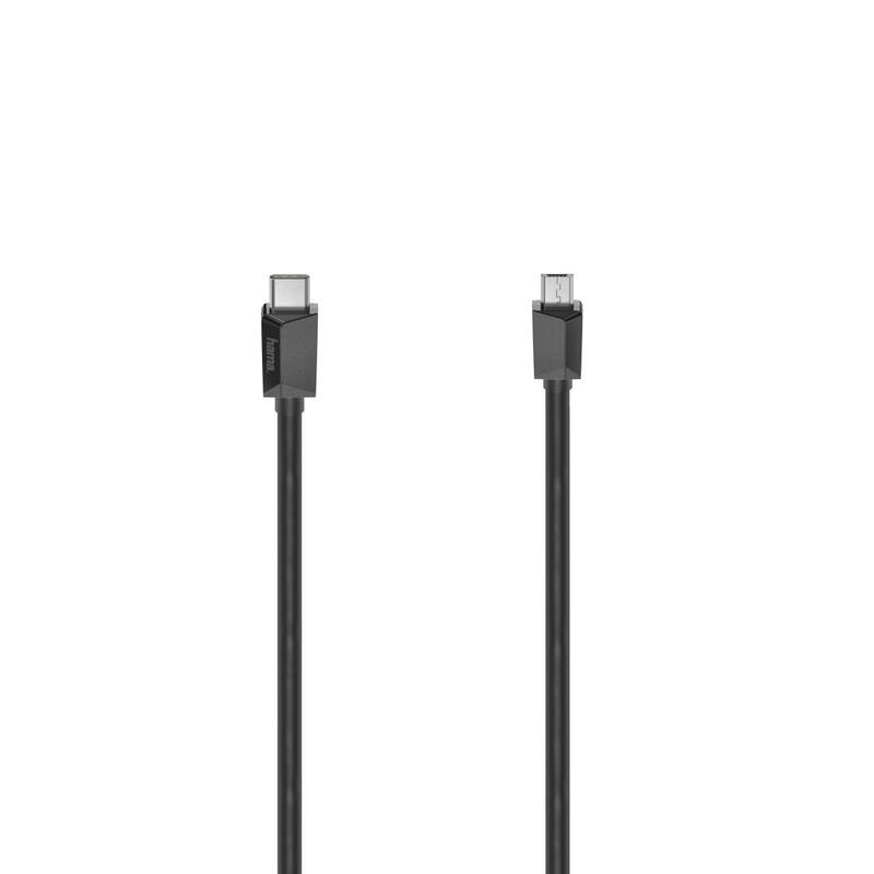 cable-hama-00200644-usb-c-to-micro-b-075m-negro