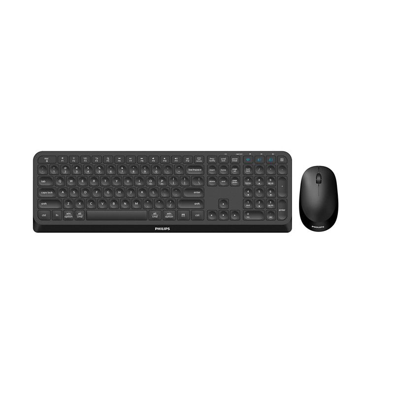 teclado-ingles-philips-spt6407b-wireless-combo-negro-us-international