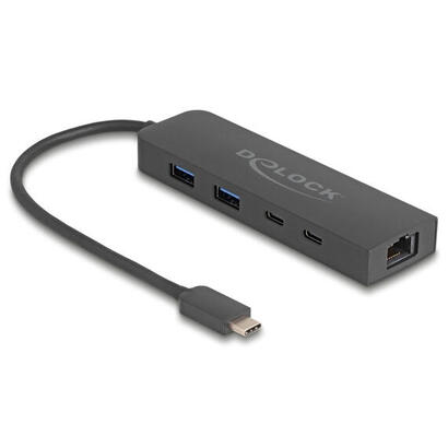 hub-delock-64110-de-interfaz-usb-32-gen-2-31-gen-2-type-c-10000-mbits-negro