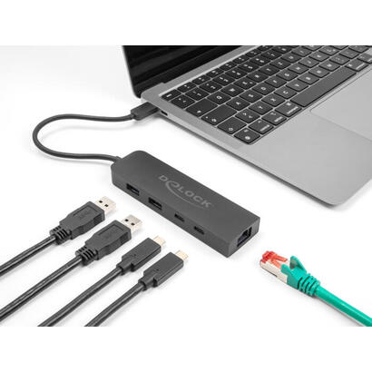 hub-delock-64110-de-interfaz-usb-32-gen-2-31-gen-2-type-c-10000-mbits-negro