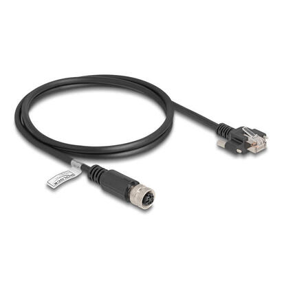 delock-m12-cable-d-kodiert-4-pin-hembra-a-rj45-macho-cat5e-ftp-1-m-negro