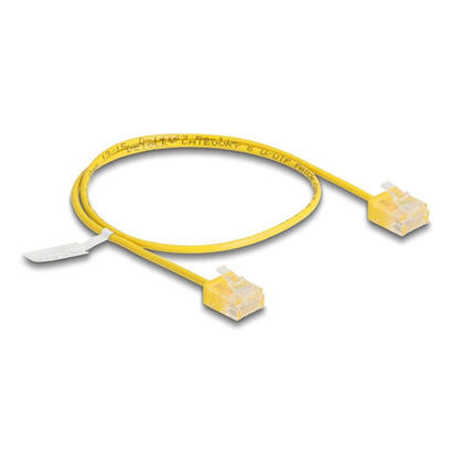 delock-rj45-cable-de-red-cat6-utp-ultra-slim-05-m-amarillo-con-kurzen-machon