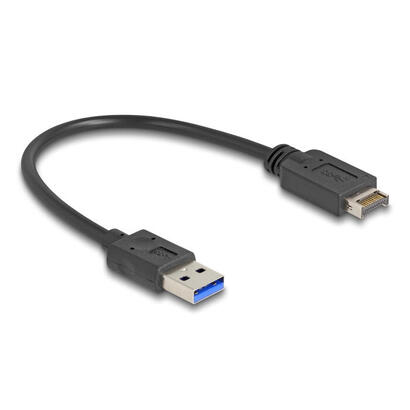 delock-85449-cable-usb-10-gbps-key-usb-tipo-e-a-20-pines-macho-a-usb-tipo-a-macho-30-cm