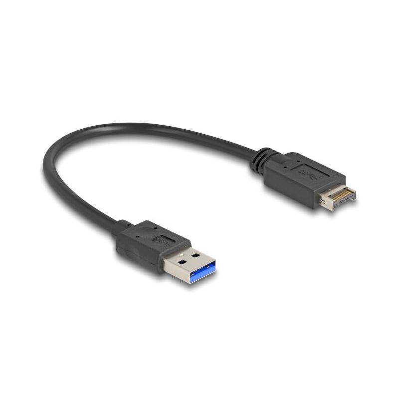 delock-85449-cable-usb-10-gbps-key-usb-tipo-e-a-20-pines-macho-a-usb-tipo-a-macho-30-cm