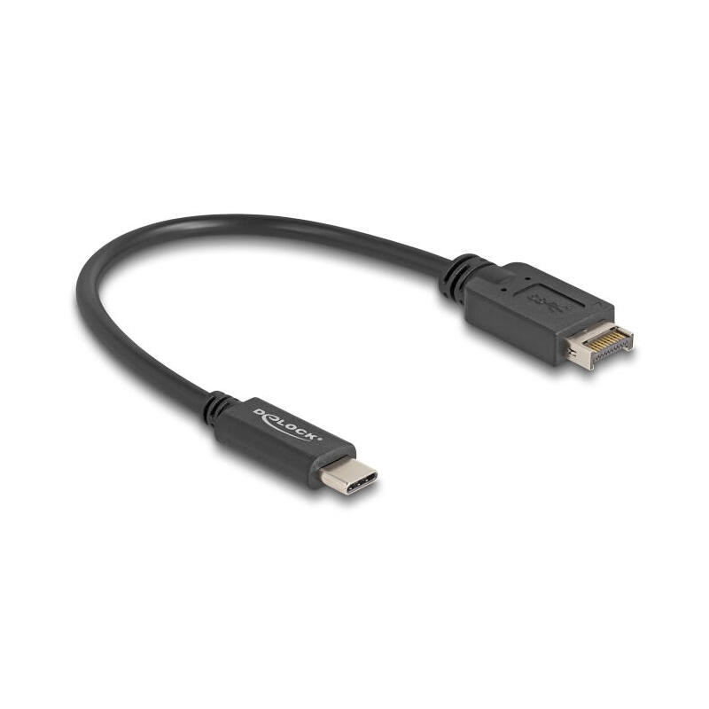 delock-85528-cable-usb-10-gbps-key-usb-tipo-e-a-20-pines-macho-a-usb-type-c-macho-25-cm